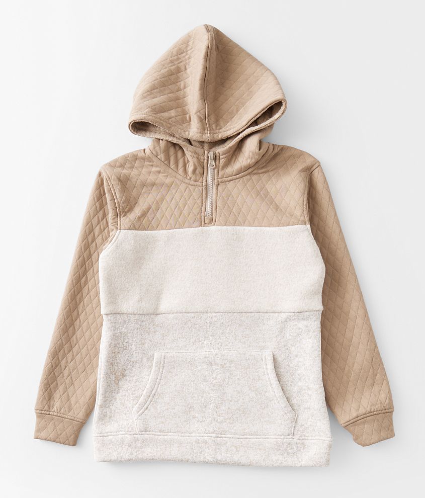 Men's Quilted Sweatshirt, Pullover Hoodie, Colorblock