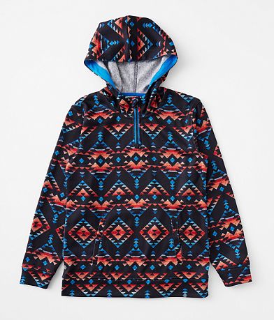 Departwest Boys - Quarter Zip Hooded Sweatshirt front view