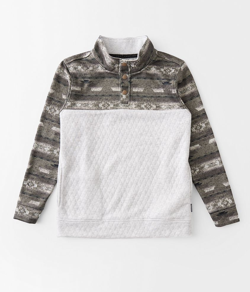 Boys - Departwest Western Quilted Quarter Snap Pullover front view