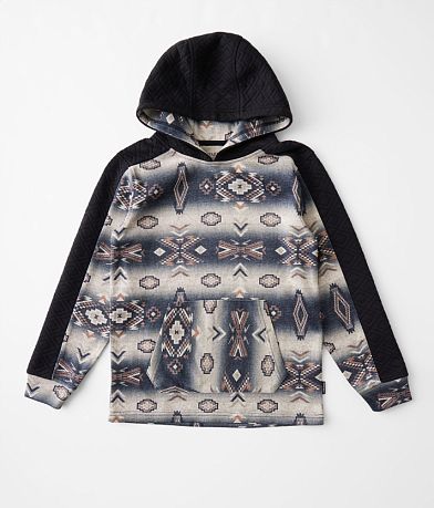 Departwest Boys - Ombre Aztec Hooded Sweatshirt front view