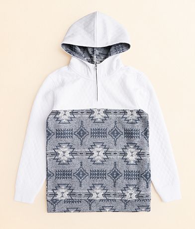 Departwest Boys - Southwestern Quarter Zip Hooded Sweatshirt front view