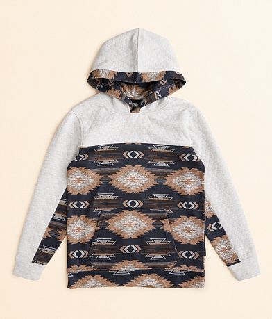 Departwest Boys - Quilted Southwestern Hooded Sweatshirt front view