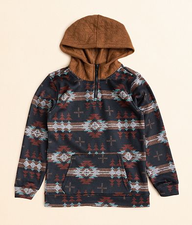 Departwest Boys - Southwestern Quarter Zip Hooded Sweatshirt front view