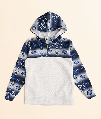Departwest Boys - Southwestern Henley Hooded Sweatshirt front view