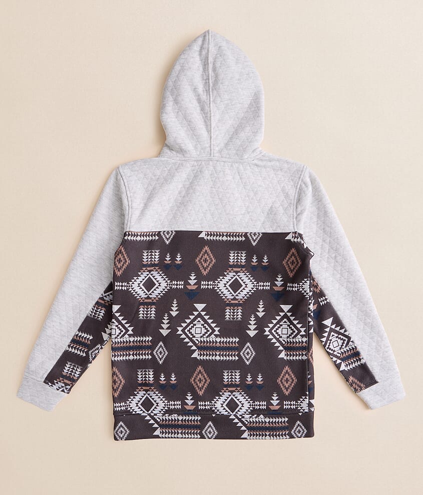 Boys - Quilted Southwestern Hooded Sweatshirt