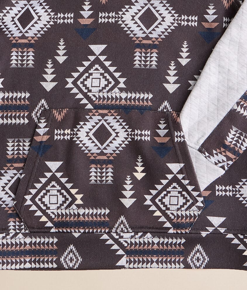 Boys - Quilted Southwestern Hooded Sweatshirt
