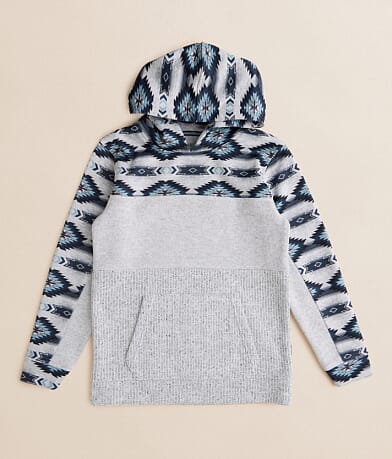 Departwest Boys - Cozy Southwestern Hooded Sweatshirt front view