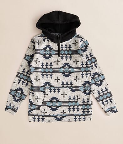 Departwest Boys - Southwestern Quarter Zip Hooded Sweatshirt front view