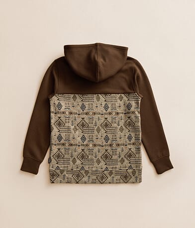 Boys - Pieced Western Henley Hooded Sweatshirt thumbnail 2