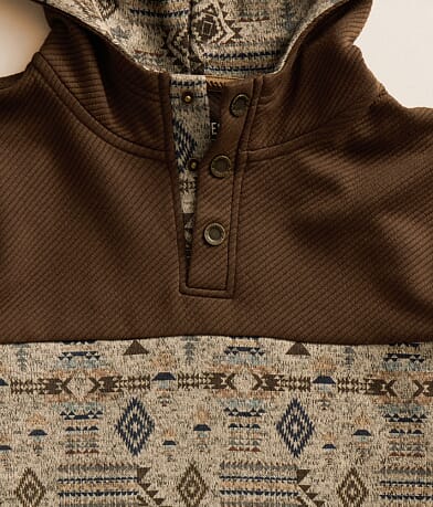 Boys - Pieced Western Henley Hooded Sweatshirt thumbnail 3