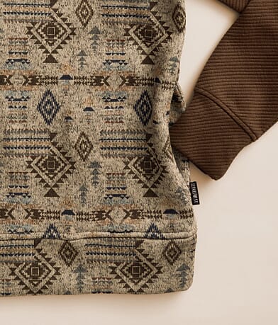Boys - Pieced Western Henley Hooded Sweatshirt thumbnail 5