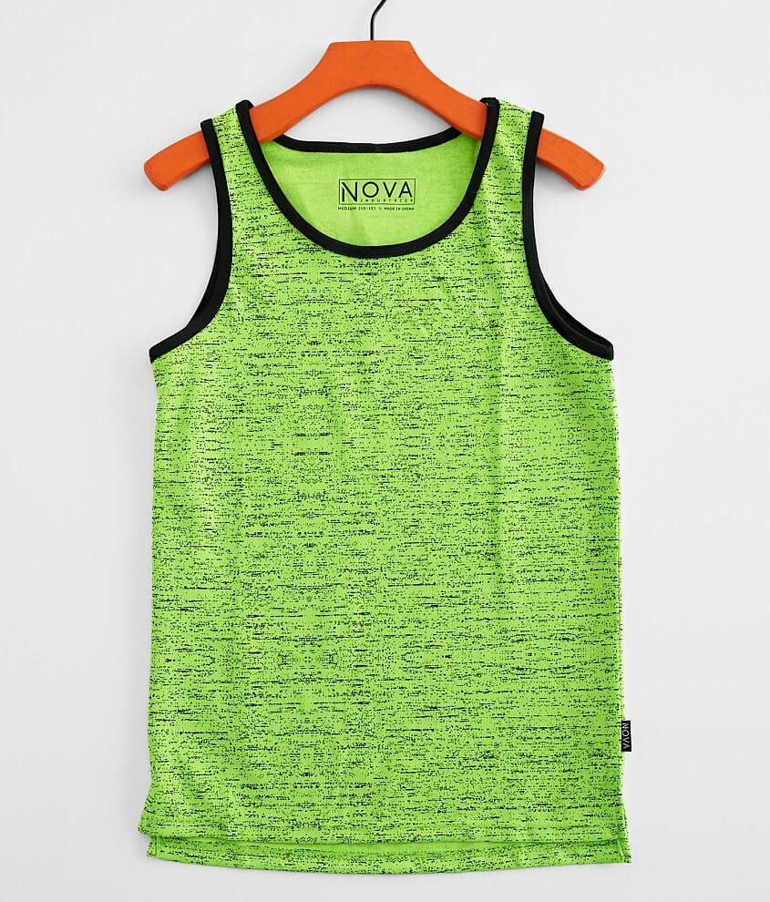 Boys - Nova Industries Marled Neon Tank Top front view