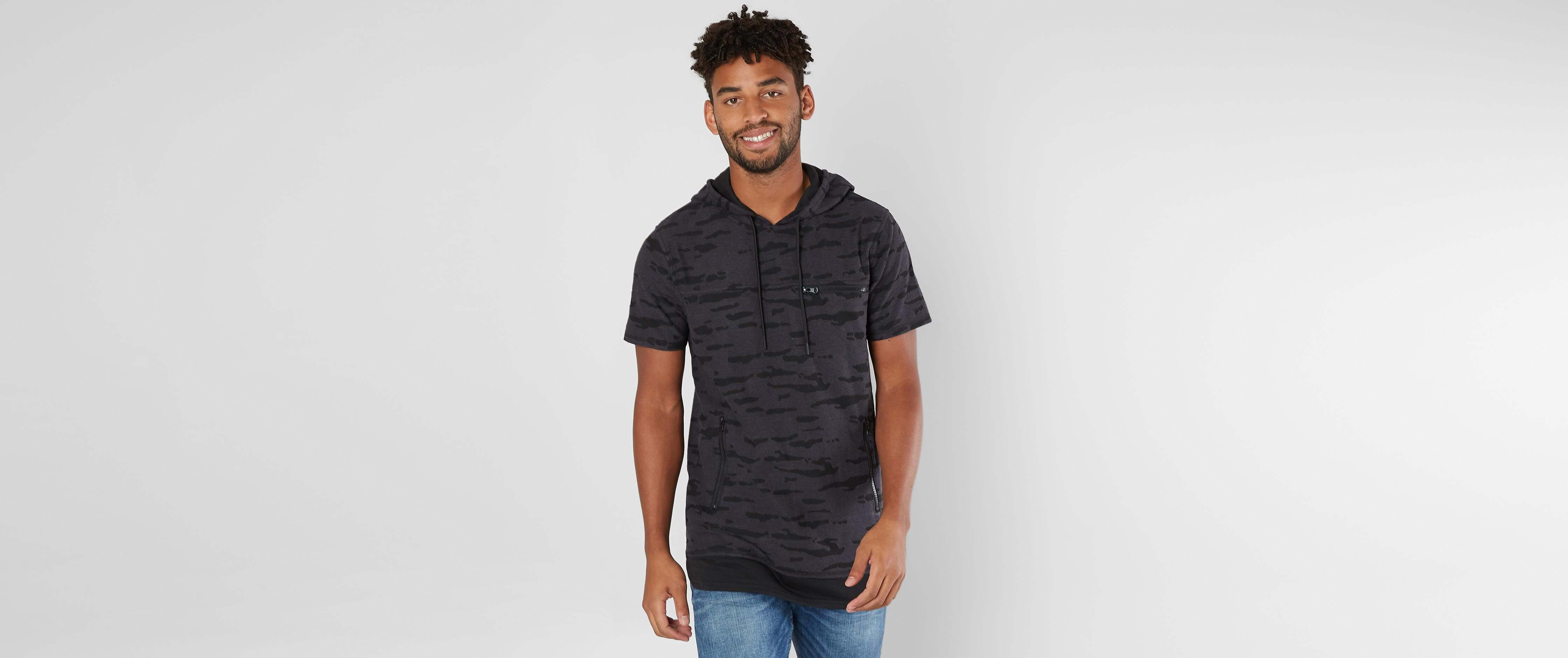 Image of Nova Industries Camo Burnout Hooded T-Shirt