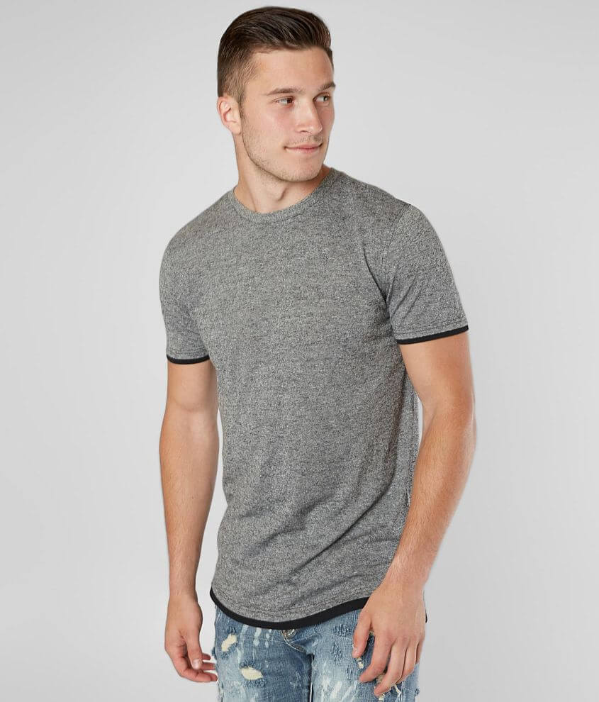 Nova Industries Layered Long Body T-Shirt - Men's T-Shirts in Grey | Buckle