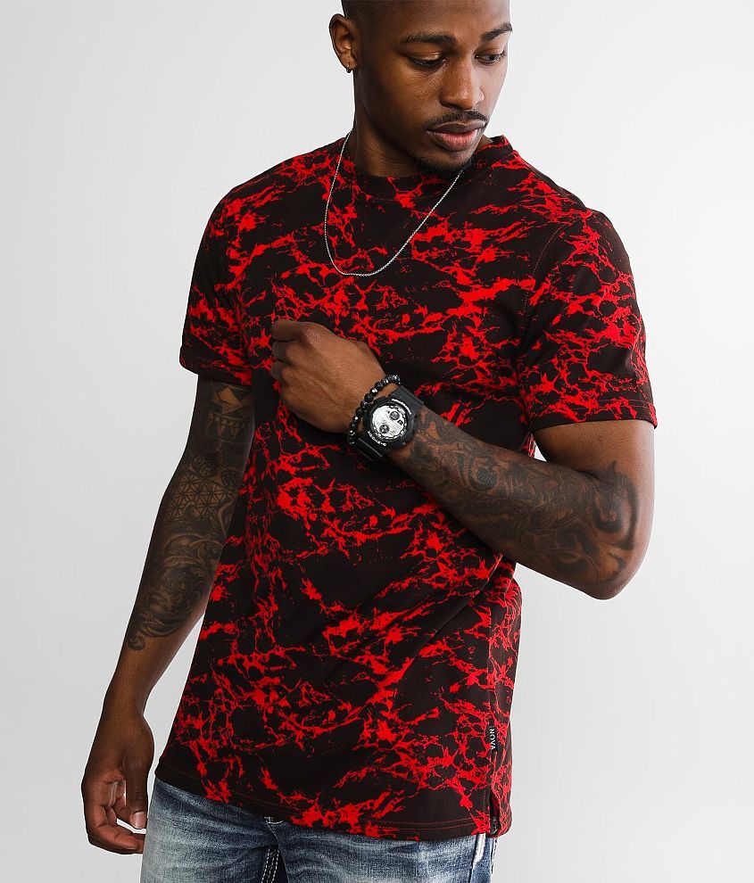 Nova Industries Marble T-Shirt - Men's T-Shirts in Black Red | Buckle