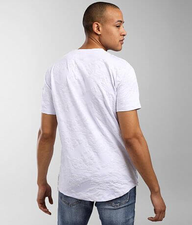 Nova Industries Flocked Marble Print T-Shirt back view