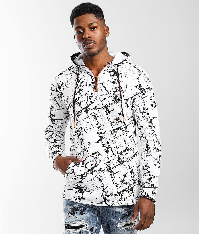 Nova Industries Cracked Marble Hooded Sweatshirt front view