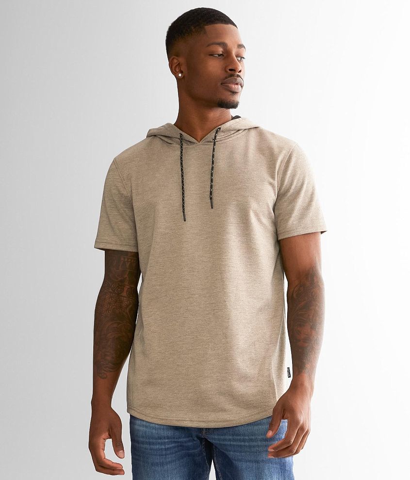 brown hooded t shirt