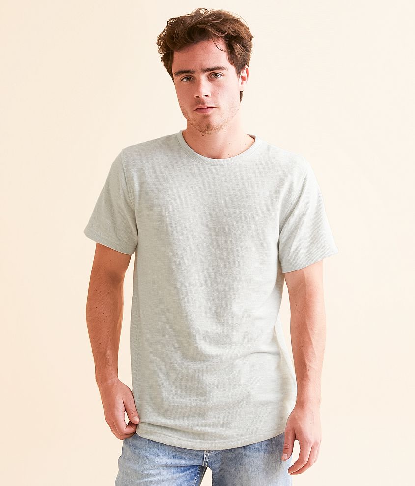 Nova Industries Textured Knit T-Shirt - Men's T-Shirts in White Grey |  Buckle