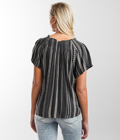 Daytrip Off The Shoulder Smocked Top BACK