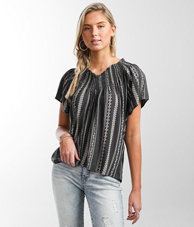 Daytrip Off The Shoulder Smocked Top FULL_RIGHT_SIDE