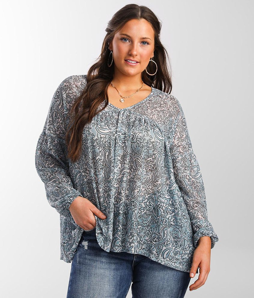 Lucky Brand Women's Plus Size Waffle Thermal Top