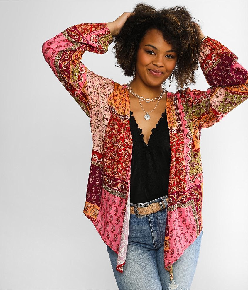 Daytrip Patchwork Kimono front view