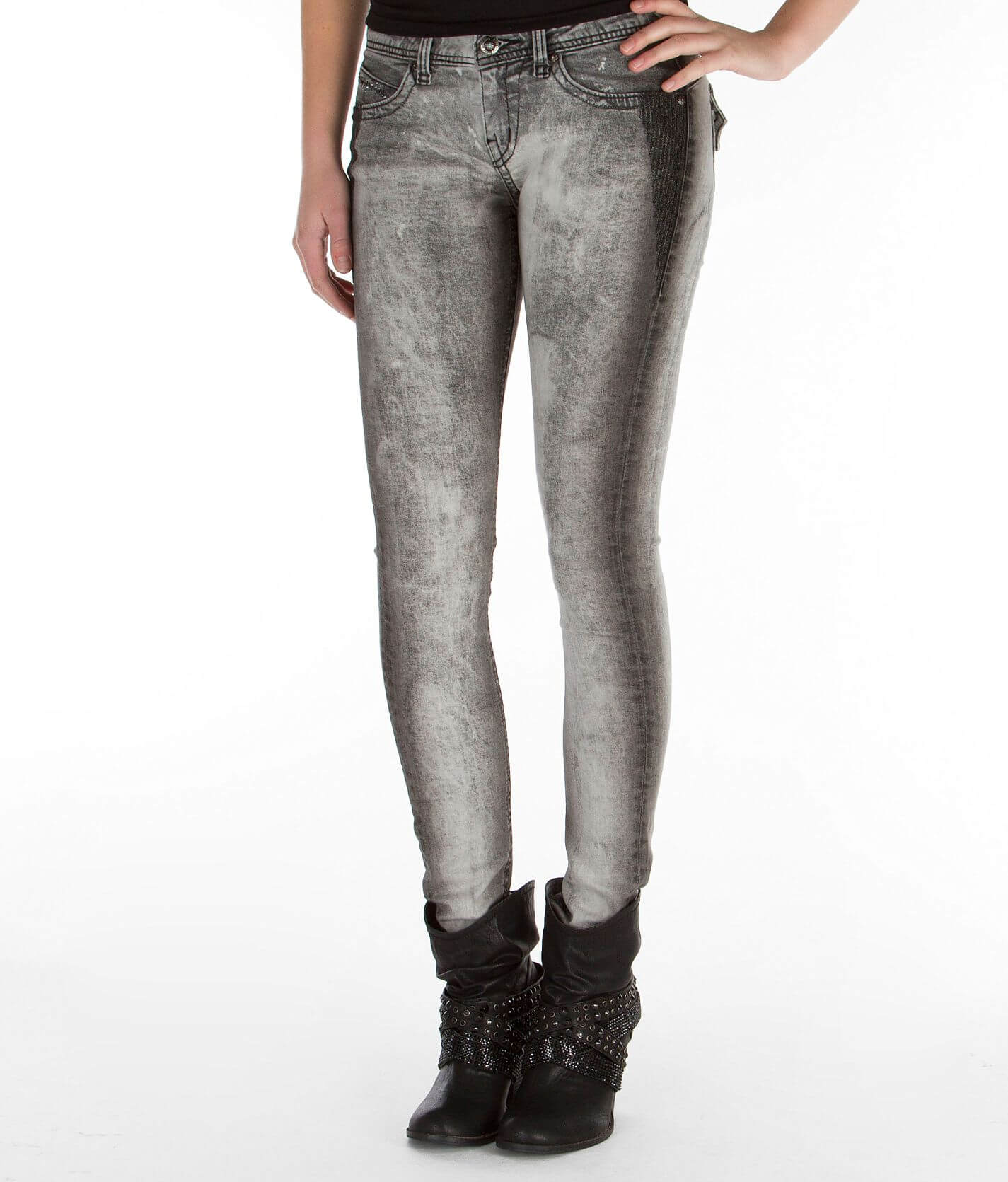 Buckaroo Skinny Stretch Jean - Women's Jeans in Grey Acid