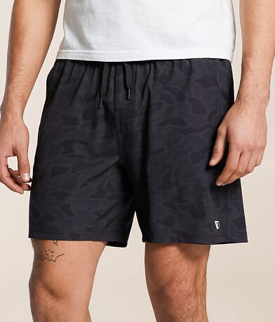 BURLEBO Camo Performance Athletic Short front view
