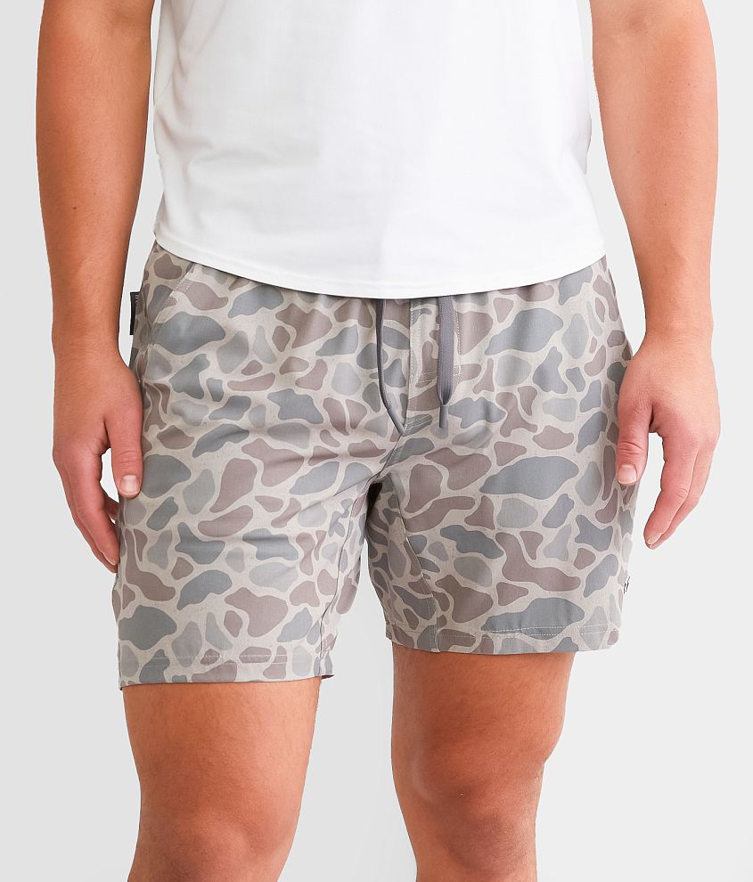 BURLEBO Deer Camo Performance Stretch Short front view