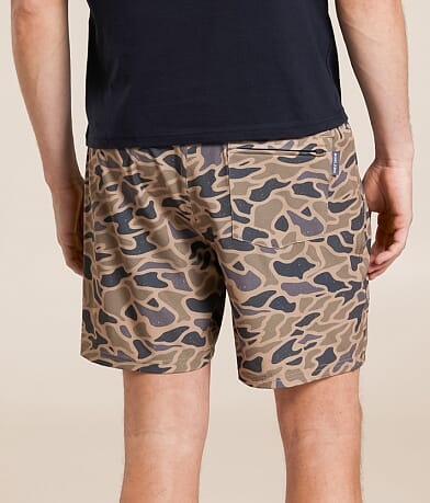 BURLEBO Guage Camo Athletic Stretch Short back view