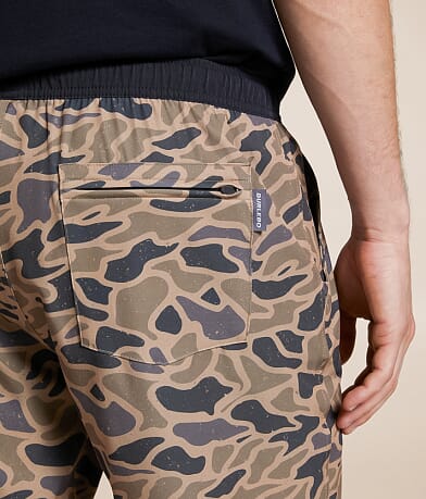 BURLEBO Guage Camo Athletic Stretch Short back pocket view