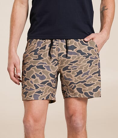 BURLEBO Guage Camo Athletic Stretch Short front view