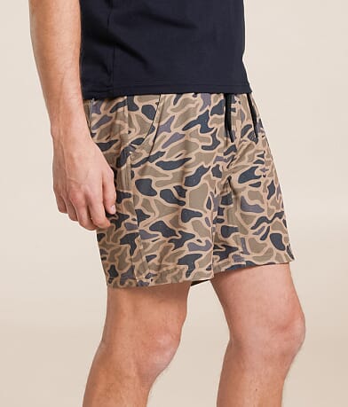 BURLEBO Guage Camo Athletic Stretch Short full left side view
