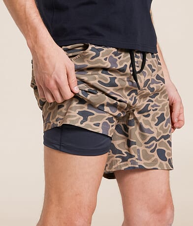 BURLEBO Guage Camo Athletic Stretch Short full right side view