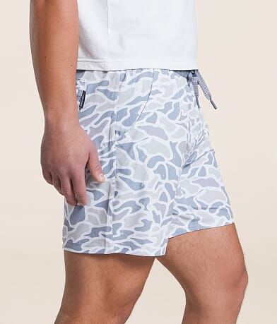 BURLEBO White Camo Athletic Stretch Short FULL_RIGHT_SIDE
