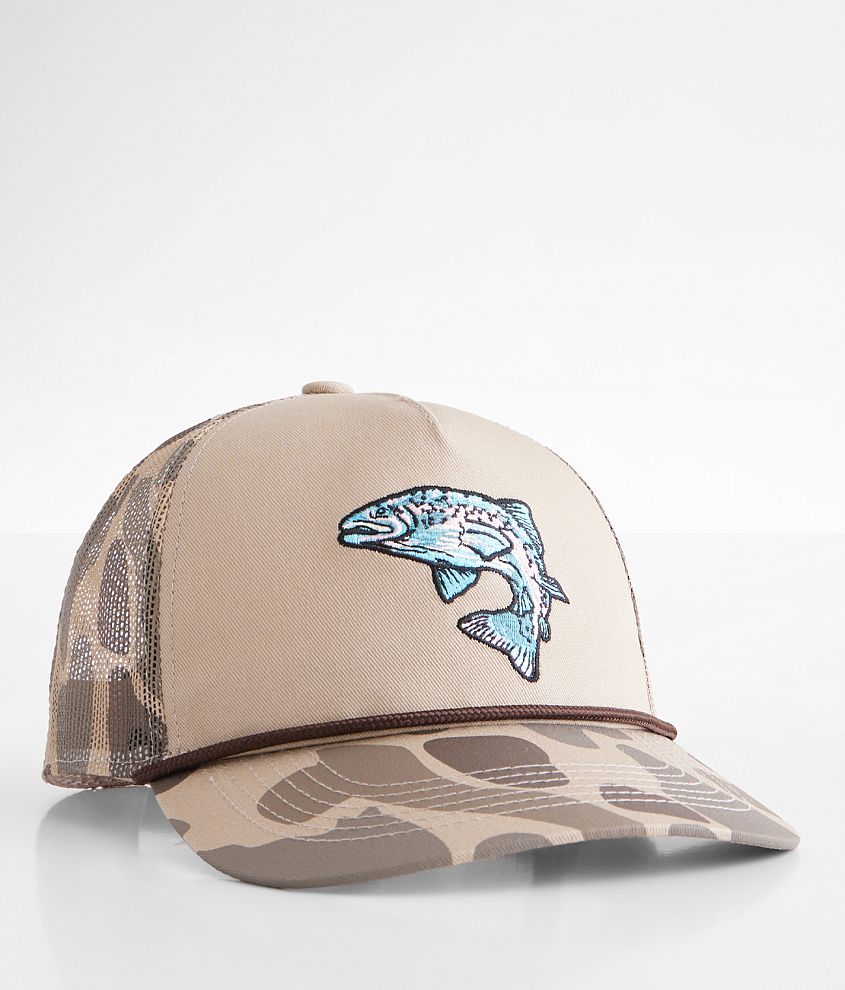 BURLEBO Retro Camo Trout Trucker Hat