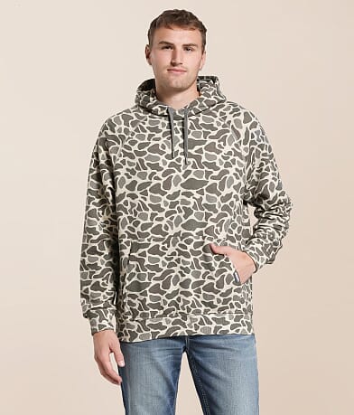 BURLEBO Camo Hooded Sweatshirt front view