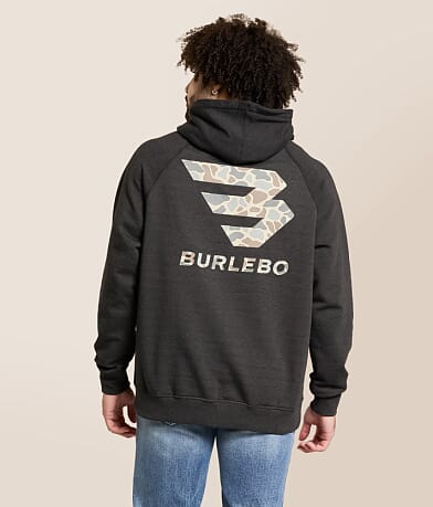 BURLEBO Deer Camo Hooded Sweatshirt front view