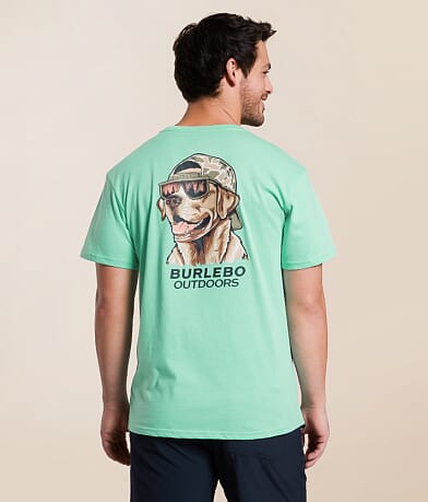 BURLEBO Mallard Camo Dog T-Shirt front view