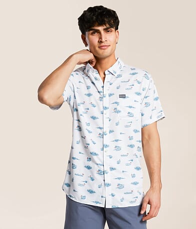 BURLEBO Lake Weekend Performance Stretch Shirt front view