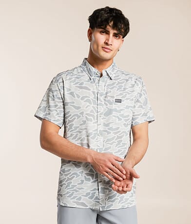 BURLEBO Camo Performance Stretch Shirt front view