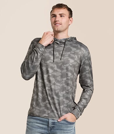 BURLEBO Camo Performance Hoodie front view