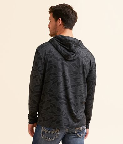 BURLEBO Camo Performance Hoodie back view