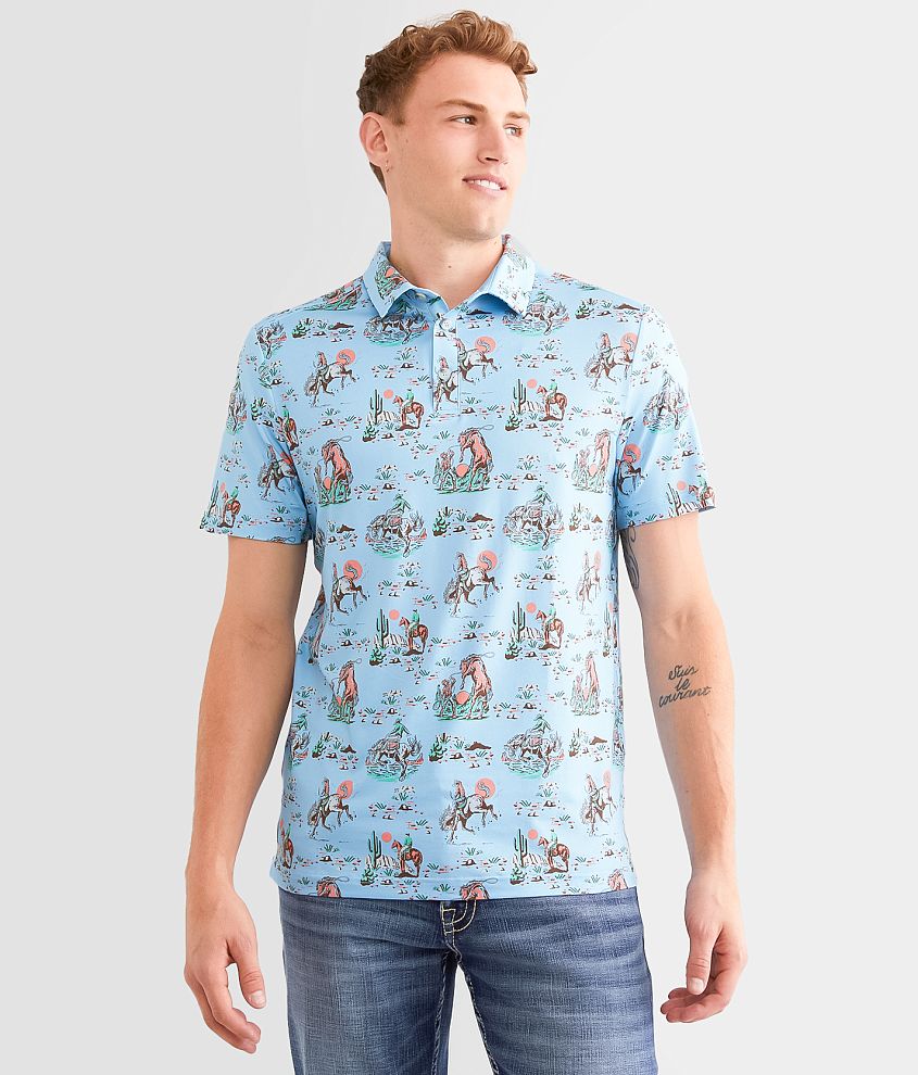 BURLEBO Cowboy Up Performance Polo