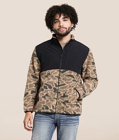 BURLEBO Camo Sherpa Jacket front view