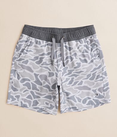 BURLEBO Boys - Camo Athletic Stretch Short front view