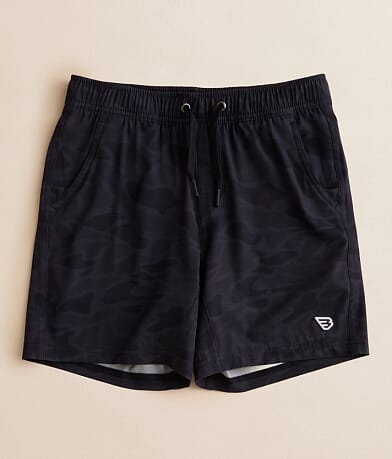 BURLEBO Boys - Camo Athletic Stretch Short front view