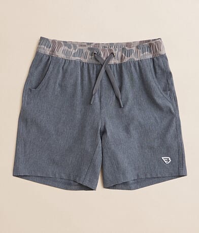BURLEBO Boys - Camo Athletic Stretch Short front view