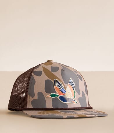 BURLEBO Boys - Retro Camo Trucker Hat front view